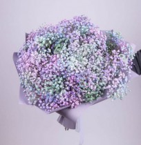 Невероятный букет из разноцветной гипсофилы